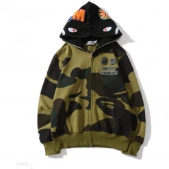 Hypeyourbeast Bape Camo Hoodie Green Clothes