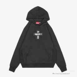 HypeYourBeast Hoodies & Jackets Supreme Cross Box Logo Hoodie Black