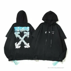 HypeYourBeast Off White Hoodie Black Blue