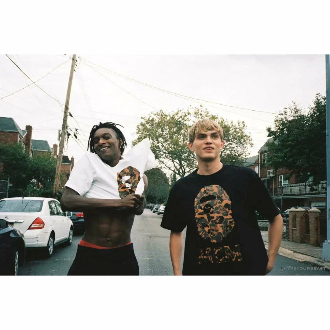 Hypeyourbeast BAPE X MCM Camouflage Ape Head Tee Shirt 'BLACK'