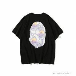 Hypeyourbeast Clothes BAPE Great Ape Head Symphony Lightning Tee Shirt 'BLACK'