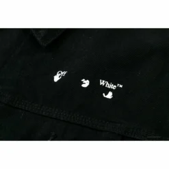 HypeYourBeast Off White Denim Black Jacket - Black Hoodies & Jackets