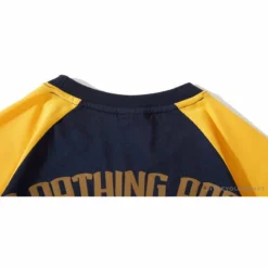 Hypeyourbeast Clothes BAPE Japanese Ninja Ape Man Raglan Sleeve Color Block Tee Shirt'YELLOW'