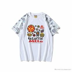 Hypeyourbeast BAPE Baby Milo Galaxy Astronaut Luminous Tee Shirt 'WHITE' Clothes