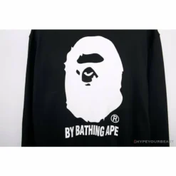 Hypeyourbeast Clothes BAPE Behind The Great Ape-Man Head Long Sleeve Shirt'BLACK'