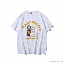 Hypeyourbeast BAPE Baby Milo Owl Bronzing Tee Shirt 'WHITE' Clothes