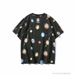 Hypeyourbeast BAPE Shark Head Planet Tee Shirt Clothes