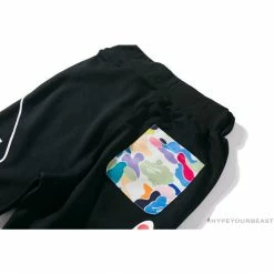 Hypeyourbeast Clothes BAPE X FCRB Joint Color Pocket Shark Pants
