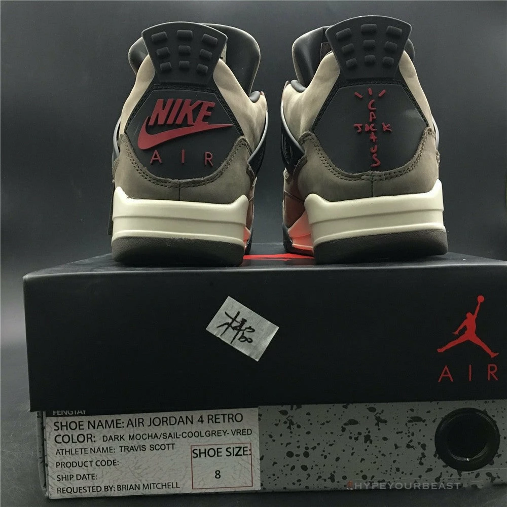 Hypeyourbeast Travis Scott X Air Jordan 4 Dark Mocha
