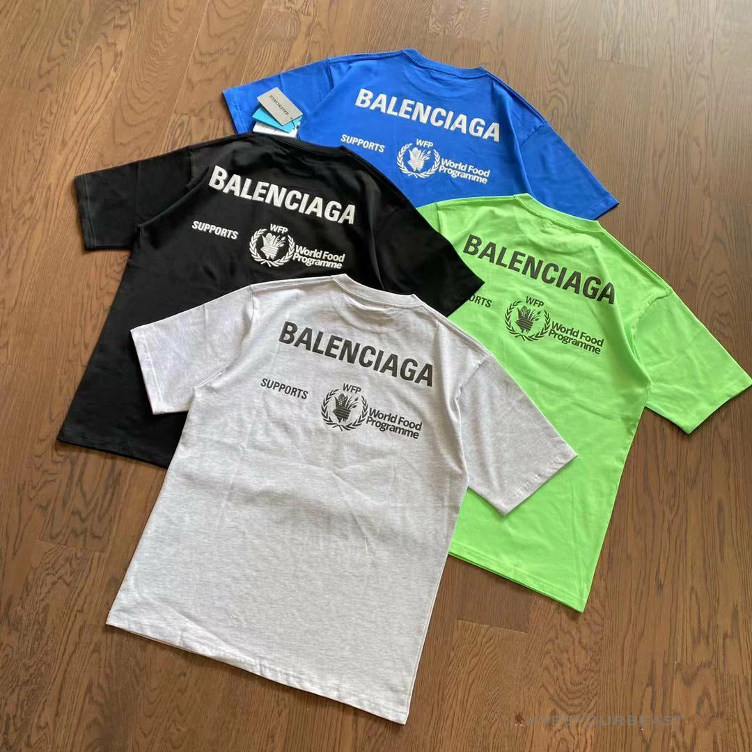 Hypeyourbeast BCG Support Word Food Programme Tee Shirt Blue