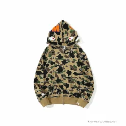 Hypeyourbeast BAPE Shark Head STA Star Camouflage Hoodie 'YELLOW' Clothes