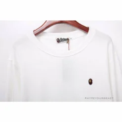 Hypeyourbeast BAPE Classic Ape Head Embroidered Long Sleeve Shirt'WHITE' Clothes