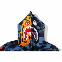 Hypeyourbeast BAPE X Readymade Tiger Head Foam Camouflage Hoodie'BLUE' Clothes