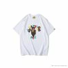Hypeyourbeast BAPE Baby Milo Color Letter Monkey Tee Shirt 'WHITE' Clothes