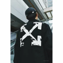 HypeYourBeast Off White Denim Black Jacket - White Hoodies & Jackets
