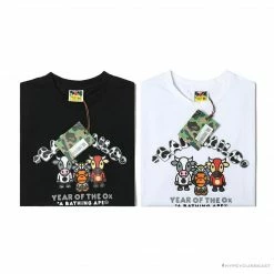 Hypeyourbeast Clothes BAPE Baby Milo Year Of The Ox Tee Shirt'BLACK'