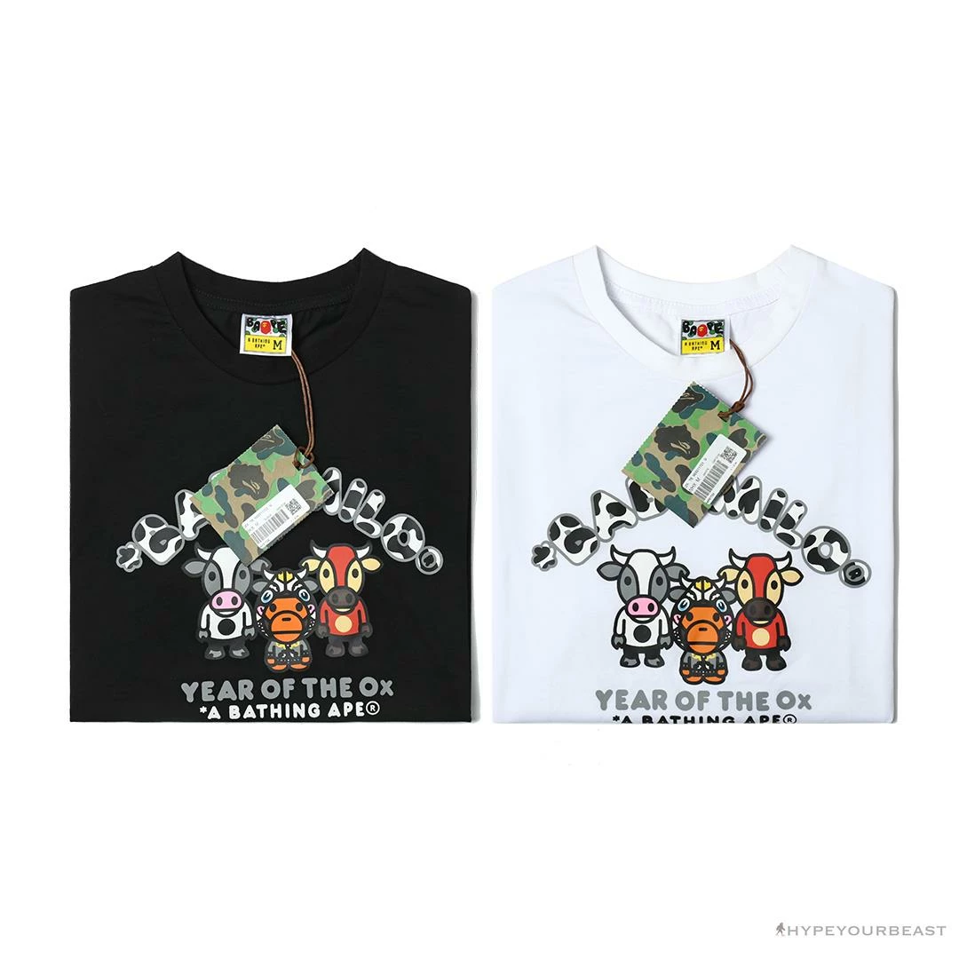 Hypeyourbeast Clothes BAPE Baby Milo Year Of The Ox Tee Shirt 'BLACK'