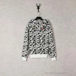 HypeYourBeast Bape Gray Camouflage Hoodie