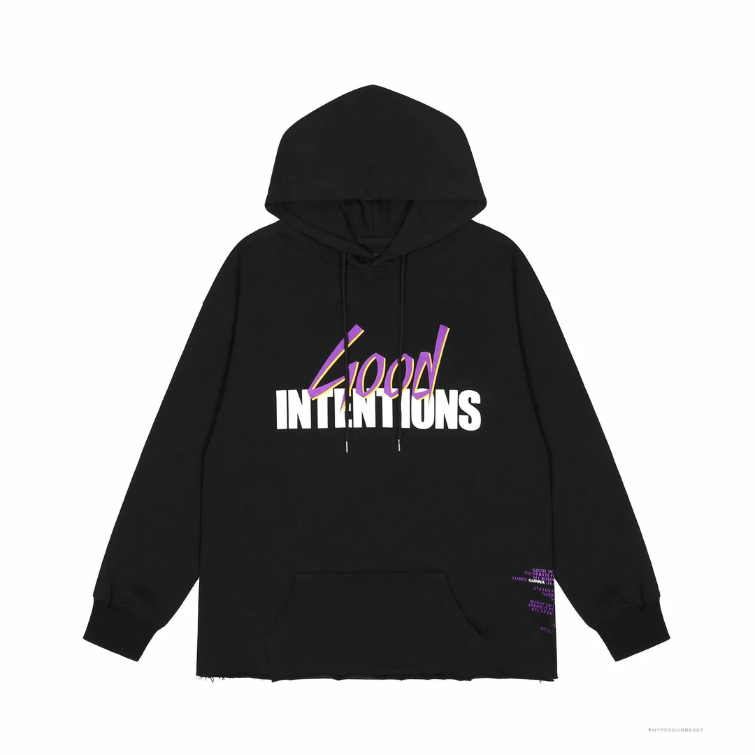 HypeYourBeast Vlone Hoodie Black Good Intention