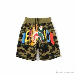 Hypeyourbeast Clothes BAPE X READYMADE Tiger Head Foam Camouflage Shorts 'GREEN'