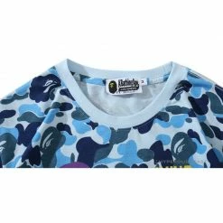 Hypeyourbeast BAPE Ape Head Star Camouflage Shading Tee Shirt'BLUE'