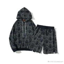 Hypeyourbeast BAPE X COACH Co-Branded Dark-Blue Hoodie Clothes