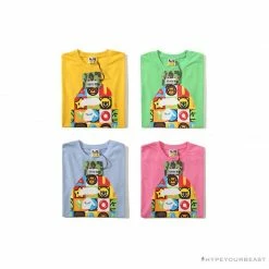 Hypeyourbeast Clothes BAPE Baby Milo Color Square Ape Head Tee Shirt'GREEN'