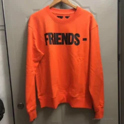 HypeYourBeast Shirts Vlone Black Shirt - Orange