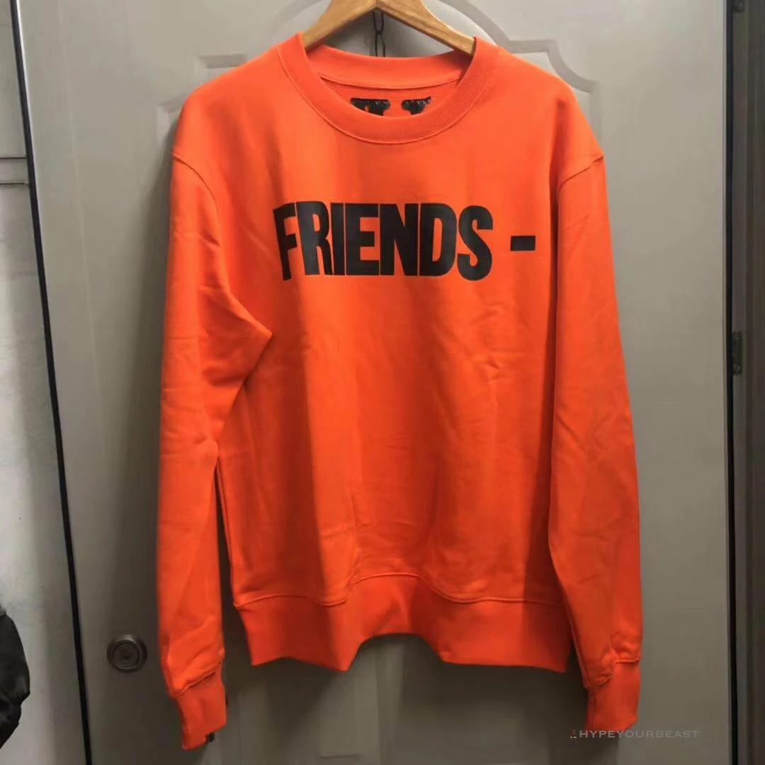 HypeYourBeast Shirts Vlone Black Shirt - Orange