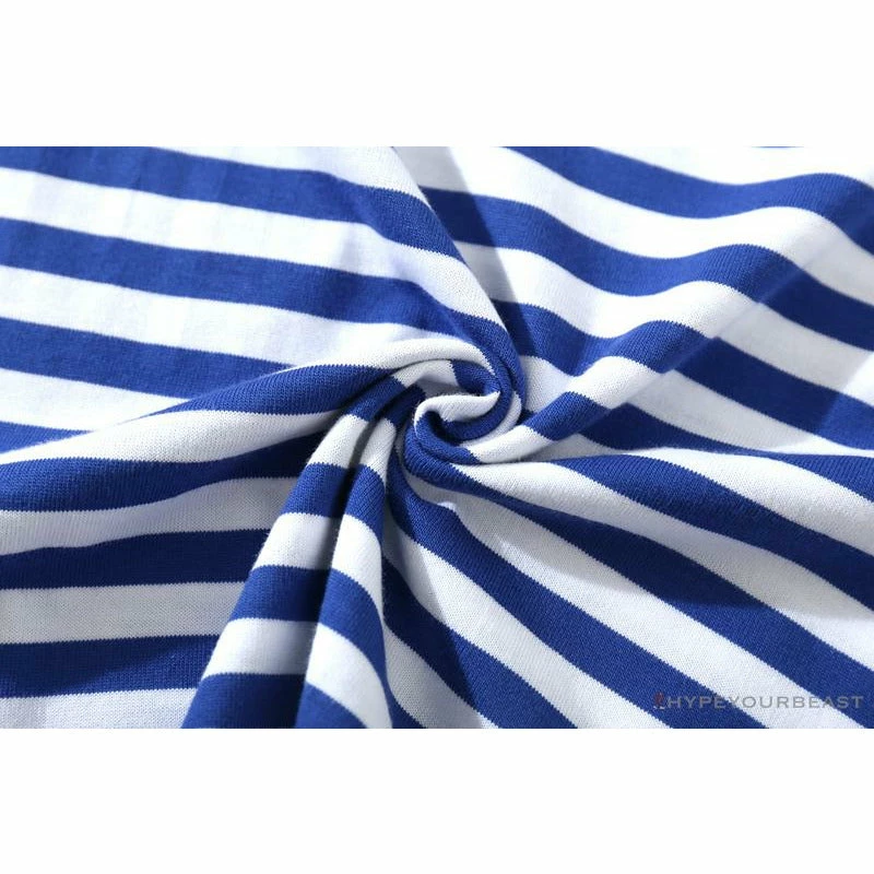 Hypeyourbeast Clothes BAPE Baby Milo Sesame Street Striped Tee Shirt 'BLUE'