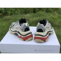 Hypeyourbeast Balenciaga BCG Triple S Sneakers Silver Grey Red