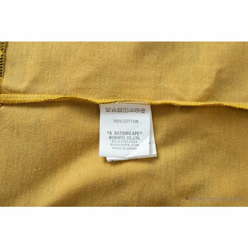 Hypeyourbeast Clothes BAPE KIDS Elbow Hug Gorilla Camouflage Tee Shirt 'YELLOW'