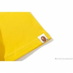 Hypeyourbeast BAPE KIDS Small Net Pocket Ape Man Head Tee Shirt'YELLOW' Clothes