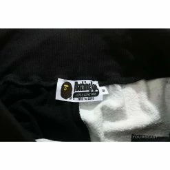 Hypeyourbeast BAPE Badge LOGO Sticker Style Stitching Pants
