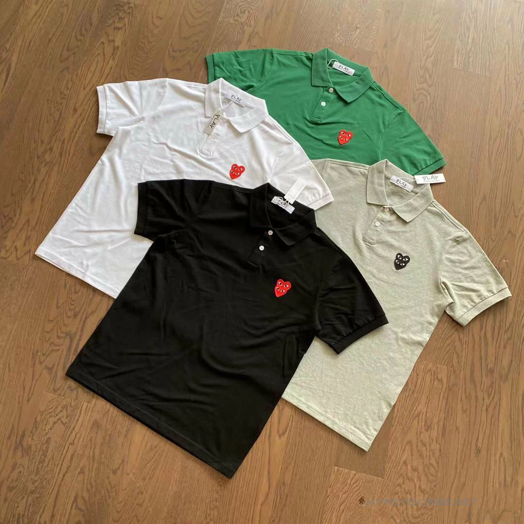 Hypeyourbeast CDG Polo Shirt Grey Shirts