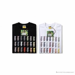 Hypeyourbeast Clothes BAPE Violent Bear Collaboration 28th Anniversary Camouflage Tee Shirt'WHITE'