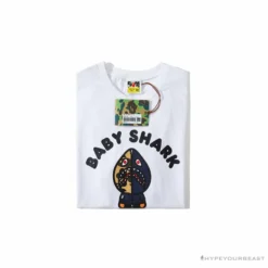 Hypeyourbeast BAPE Baby Shark Red Shark Tee Shirt'WHITE'