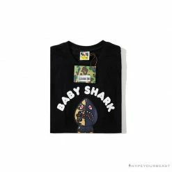 Hypeyourbeast Clothes BAPE Baby Shark Blue Shark Tee Shirt'BLACK'