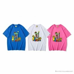 Hypeyourbeast BAPE Baby Milo Sesame Street Carp Streamer Tee Shirt'BLUE'