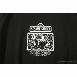 Hypeyourbeast BAPE Baby Milo Sesame Street Plain Tee Shirt'BLACK'