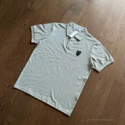 Hypeyourbeast CDG Polo Shirt Grey Shirts