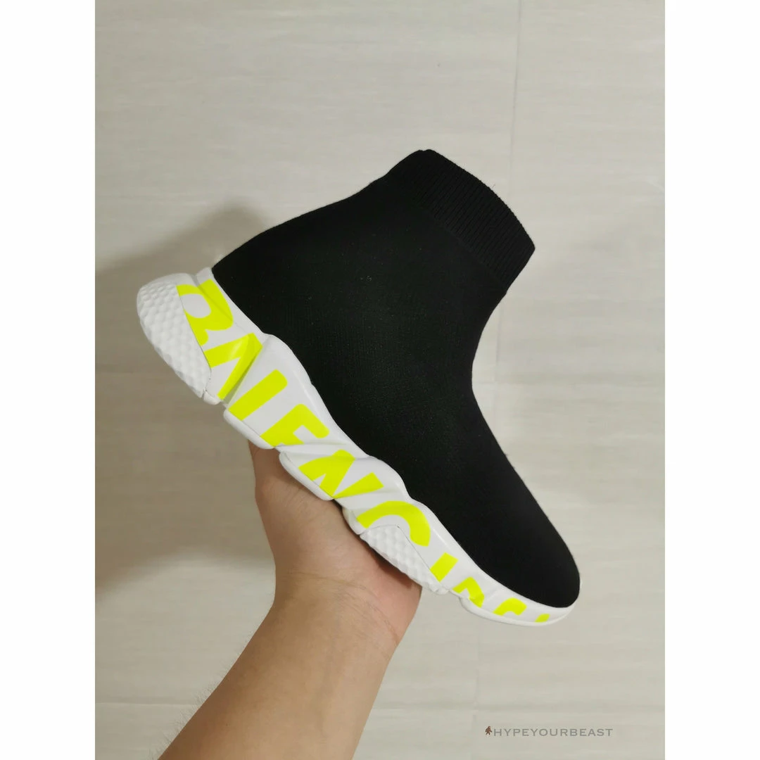 HypeYourBeast BCG Sock Sneakers Black White Yellow