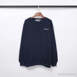 Hypeyourbeast BAPE Behind The Great Ape-Man Head Long Sleeve Shirt 'DARK BLUE'