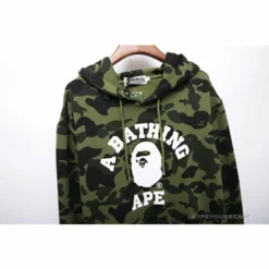 Hypeyourbeast Clothes BAPE X Bathing Ape Head Camouflage Hoodie'GREEN'