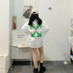 HypeYourBeast Off-White Green Hoodie - White Hoodies & Jackets