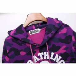Hypeyourbeast BAPE X Bathing Ape Head Camouflage Hoodie'PURPLE'