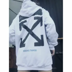 HypeYourBeast Off White Hoodie Seeing Things White Hoodies & Jackets