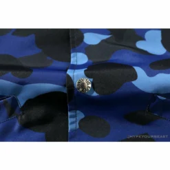 Hypeyourbeast BAPE X RUSSELL ATHLETIC Drawstring Camouflage Sweater'BLUE' Clothes