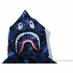 Hypeyourbeast BAPE X PSG Paris Saint-Germain Camouflage Blue Hoodie Clothes