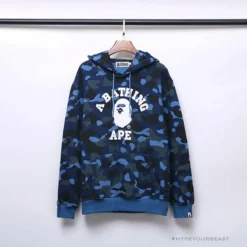 Hypeyourbeast BAPE X Bathing Ape Head Camouflage Hoodie'BLUE'